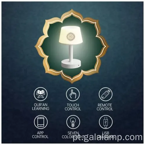 Alto -falante do Alcorão Bluetooth com Gentle Night Light Recurso